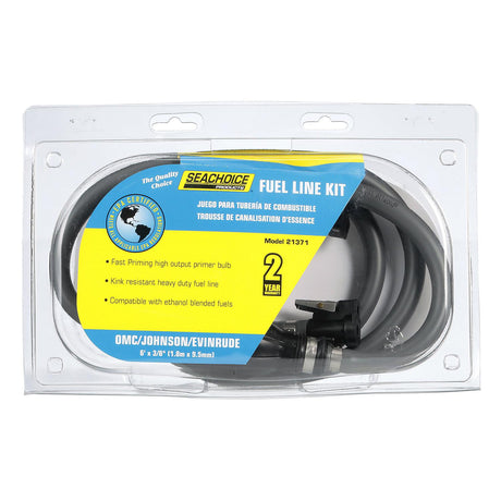 Seachoice 21371 Low Permeation Fuel Line Kit With High-Output Primer Bulb, Johnson/Evinrude, 3/8 In. X 7 Ft. - 8512 - official Seachoice product image 4