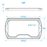 Seachoice USCG-Approved Premium Marine Group 24 Series Hold-Down Battery Tray, Black - 21961 - official Seachoice product image 2