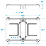 Seachoice 22021 USCG-Approved Marine Group 24 Series Hold-Down Battery Tray, Black - 22021 - official Seachoice product image 3
