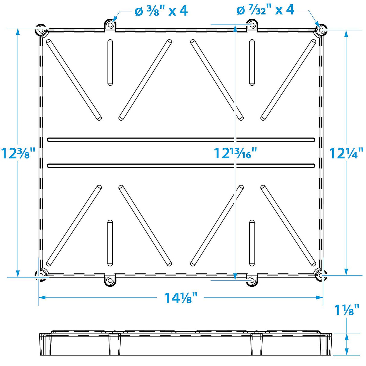 Seachoice Dual Battery Tray With Poly Strap, Group 27 - 22046 - official Seachoice product image 4
