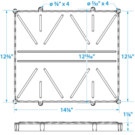 Seachoice Dual Battery Tray With Poly Strap, Group 27 - 22046 - official Seachoice product image 4