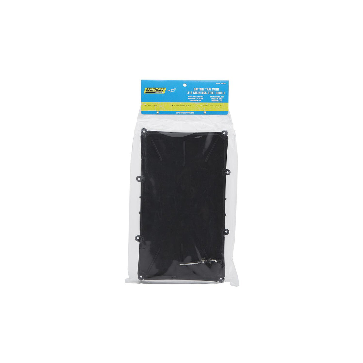 Seachoice Battery Tray With Stainless Steel Buck, Group 27 - 22053 - official Seachoice product image 4