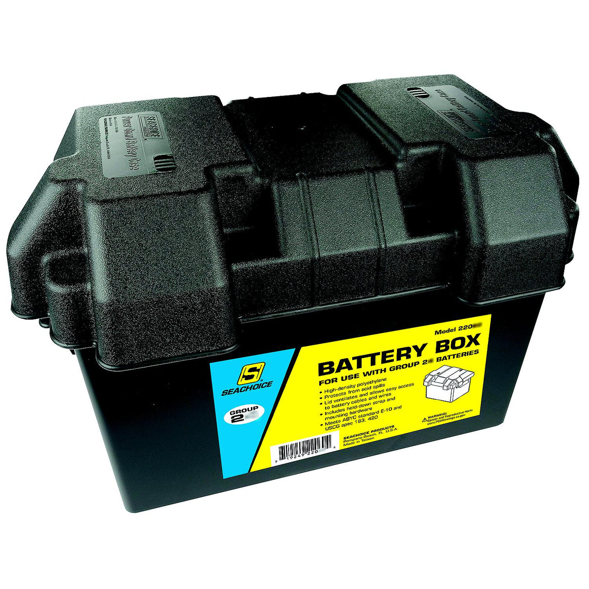 Seachoice USCG-Approved Marine Group 24 Series Standard Battery Box with Strap & Mounting Kit - 22060 - official Seachoice product image 8