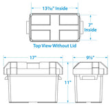 Seachoice 22080 USCG-Approved Marine Group 27 Series Standard Battery Box with Strap & Mounting Kit - 22080 - official Seachoice product image 2