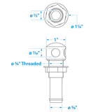 Seachoice Thru Hull Fuel Tank Vent, Chrome-Plated Brass, 5/8 in. - SC50-23031 - official Seachoice product image 6