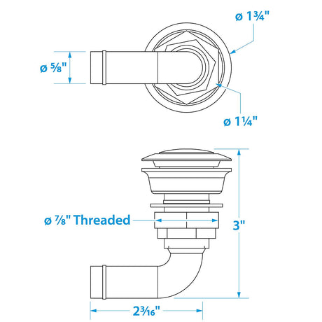 Seachoice 23061 Fuel Tank Vent, Stainless Steel, 5/8 In., 90 Degree, Corrosion-Resistant - 50-23061 - official Seachoice product image 5