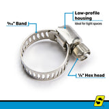 Seachoice 23353 Stainless-Steel Mini Hose Clamps, 5/16" Band, Size #5, 10/Bx - 23353 - official Seachoice product image 7