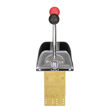 Seachoice Twin Lever Control, Chrome-Plated Brass, Red and Black Knobs, 8-5/16 In. Tall - 28401 - official Seachoice product image 4