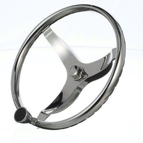 Seachoice 3 Spoke Sports Steering Wheel w/ Turning Knob, Fits 3/4-In. Tapered Shaft, 13.5-In. Diameter - 28481 - official Seachoice product image 3
