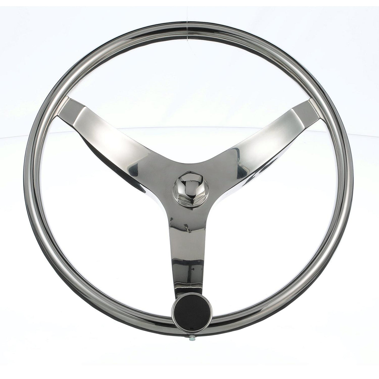 Seachoice 3 Spoke Sports Steering Wheel w/ Turning Knob, Fits 3/4-In. Tapered Shaft, 13.5-In. Diameter - 28481