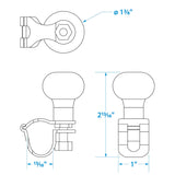 Seachoice Stainless Steel Turning Knob, Fits Destroyer Wheels, Includes Installation Tool - 28521 - official Seachoice product image 5