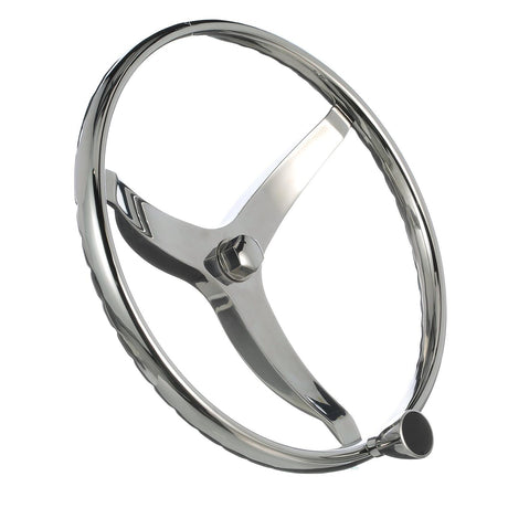 Seachoice 3 Spoke Sports Steering Wheel w/ Turning Knob, Fits 3/4 In. Tapered Shaft, 15.5 In. Diameter - 28531 - official Seachoice product image 4