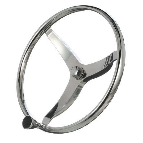 Seachoice 3 Spoke Sports Steering Wheel w/ Turning Knob, Fits 3/4 In. Tapered Shaft, 15.5 In. Diameter - 28531 - official Seachoice product image 3