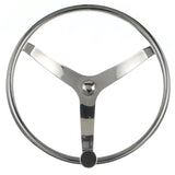 Seachoice 3 Spoke Sports Steering Wheel w/ Turning Knob, Fits 3/4 In. Tapered Shaft, 15.5 In. Diameter - 28531 - official Seachoice product image 2