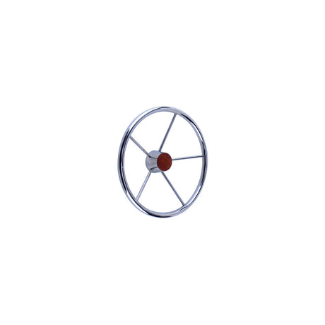 Seachoice 5-Spoke Destroyer Steering Wheel, Stainless Steel, Genuine Teak Center Cap - 28551 - official Seachoice product image 7