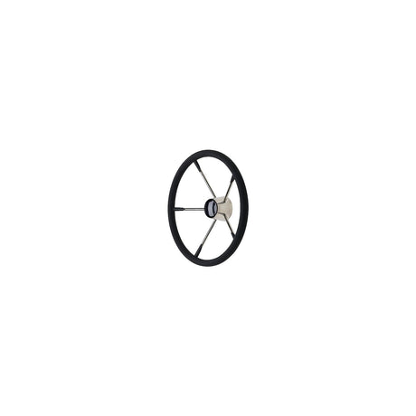 Seachoice 5-Spoke Destroyer Steering Wheel w/ Permanent Foam Grip, Stainless Steel, Black Center Cap - 28581 - official Seachoice product image 7