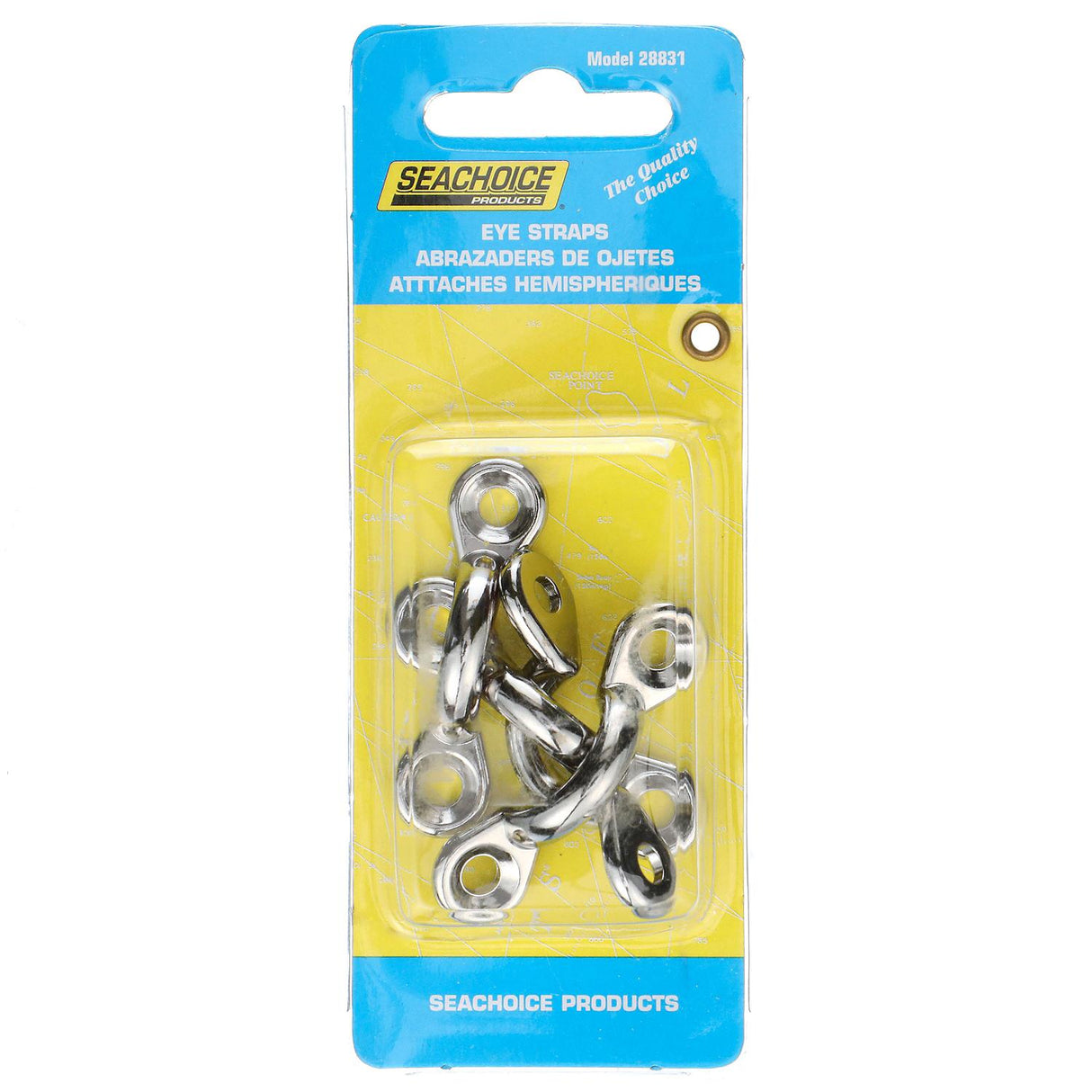 Seachoice Multi-Purpose Chrome-Plated Zinc 3/8 in. Eye Straps, Set of 4 - 28831 - official Seachoice product image 4