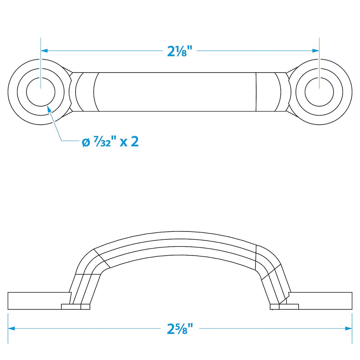 Seachoice Multi-Purpose Nickel-Plated Brass 1-7/32 In. Eye Straps, Set of 4 - SC50-28841 - official Seachoice product image 3