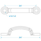 Seachoice Multi-Purpose Nickel-Plated Brass 1-7/32 In. Eye Straps, Set of 4 - SC50-28841 - official Seachoice product image 3