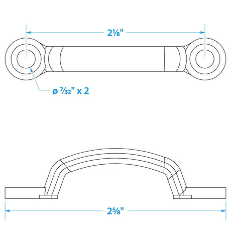 Seachoice Multi-Purpose Nickel-Plated Brass 1-7/32 In. Eye Straps, Set of 4 - SC50-28841 - official Seachoice product image 3