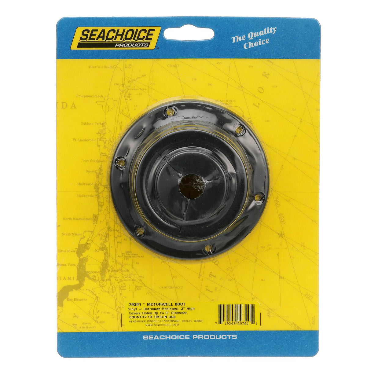 Seachoice Motorwell Boot, Organize and Protect Wires Or Fuel Lines, Covers Up to 3 in. Hole - 29301