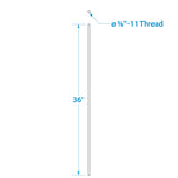 Seachoice 30190 Stainless Steel 304 Threaded Rod For Bow Lifting, 5/8 In. 11 Thread - 30190 - official Seachoice product image 5
