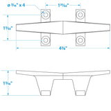 Seachoice Stainless Steel Hollow Base 4-1/2 in. Boat Dock and Anchor Line Cleat - 30561 - official Seachoice product image 6