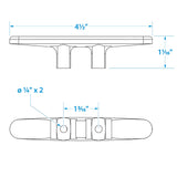 Seachoice Black Plastic Cleat, 4-1/2 in. Long, 5/16 in. Max Rope Size - 30801 - official Seachoice product image 5