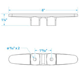 Seachoice Plastic Open Base 6 In. Boat Dock and Anchor Line Cleat w/ Black Finish - 30821 - official Seachoice product image 5