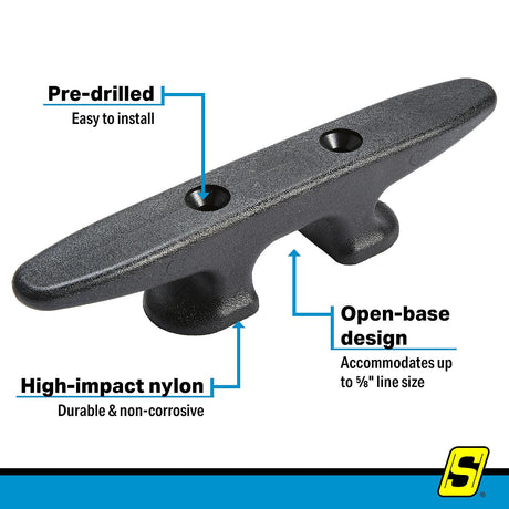 Seachoice Nylon Cleat-8 -Black-(Bulk) - 30840 - official Seachoice product image 7
