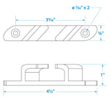 Seachoice 316 Stainless Steel Bow Chocks, 4-3/4 In. Long, Accepts Up to 5/8 In. Line, Pack of 2 - SC50-31251 - official Seachoice product image 2