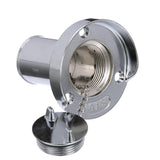 Seachoice Deck Mount Gas Fill Plate w/ Cap, Chrome-Plated Zinc, Includes Rubber Gasket and Beaded Chain Cap Tether - 32041 - official Seachoice product image 5