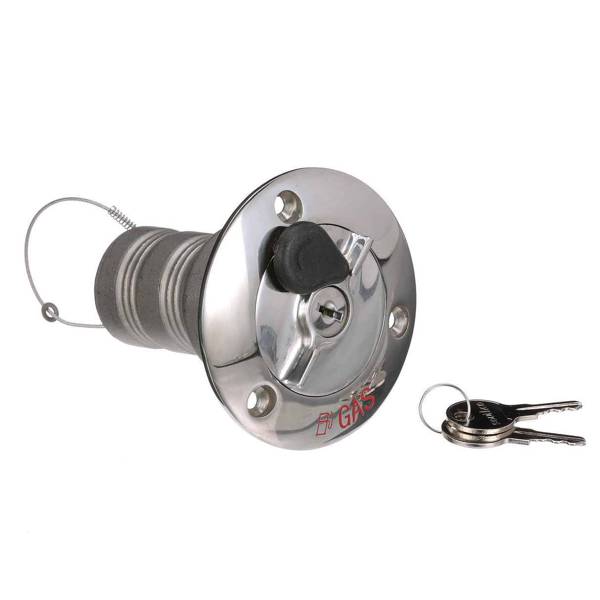 Seachoice 32051 Deck Mount Gas Fill Plate w/ Locking Cap, Cast 316 Stainless Steel, Includes 2 Keys - 32051 - official Seachoice product image 8