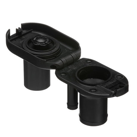 Seachoice 32061 Deck Mount Gas Fill Plate w/ Vent, Hinged Flip-Top, Molded Black Plastic - SC50-32061 - official Seachoice product image 4