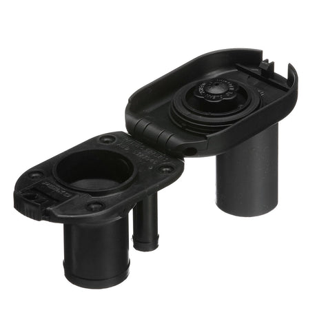 Seachoice 32061 Deck Mount Gas Fill Plate w/ Vent, Hinged Flip-Top, Molded Black Plastic - SC50-32061 - official Seachoice product image 3