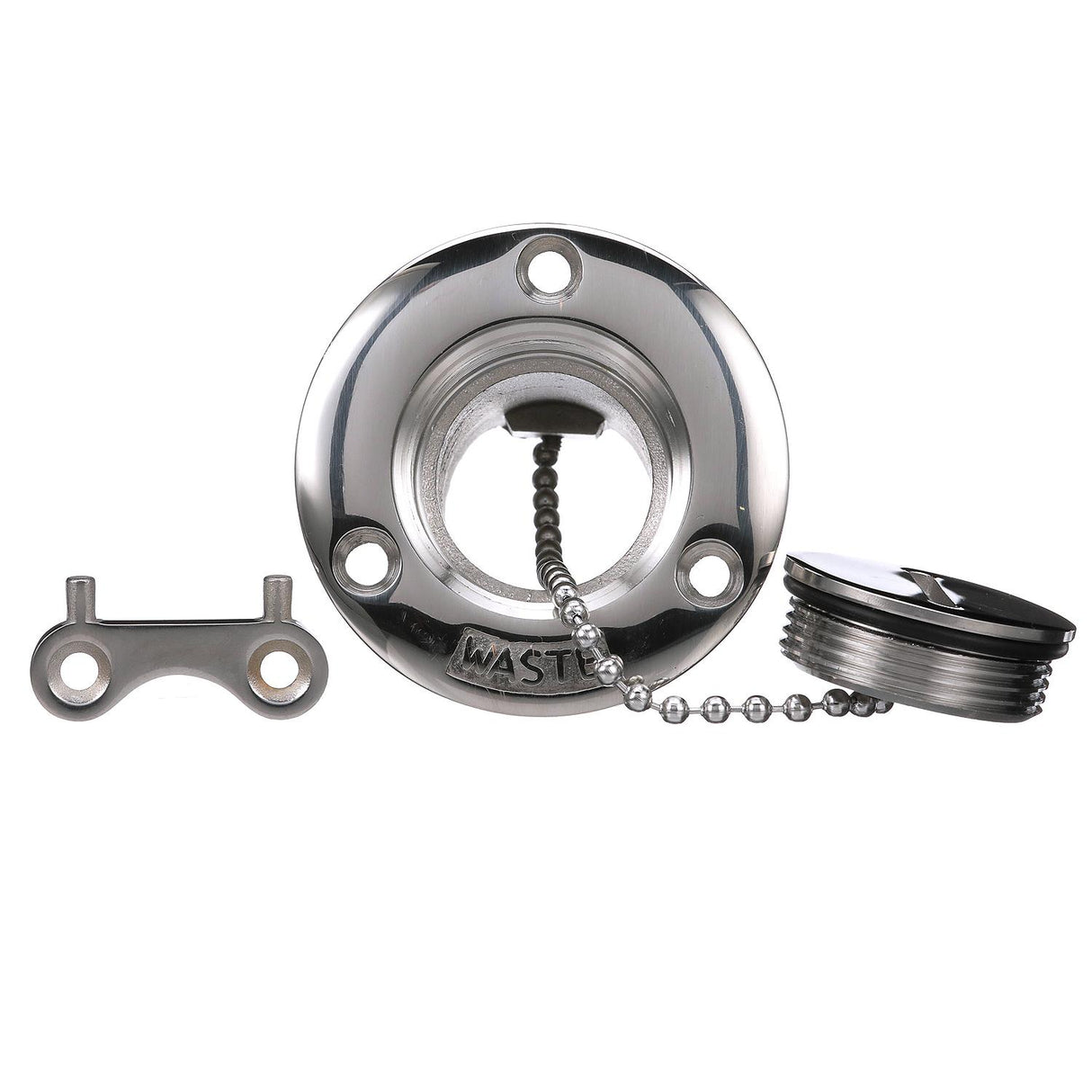 Seachoice Corrosion-Resistant Cast 316 Stainless Steel Deck Fill Waste Fill w/ Cap - 32281 - official Seachoice product image 3