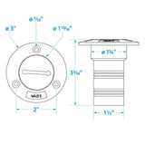 Seachoice Corrosion-Resistant Cast 316 Stainless Steel Deck Fill Waste Fill w/ Cap - 32281 - official Seachoice product image 6
