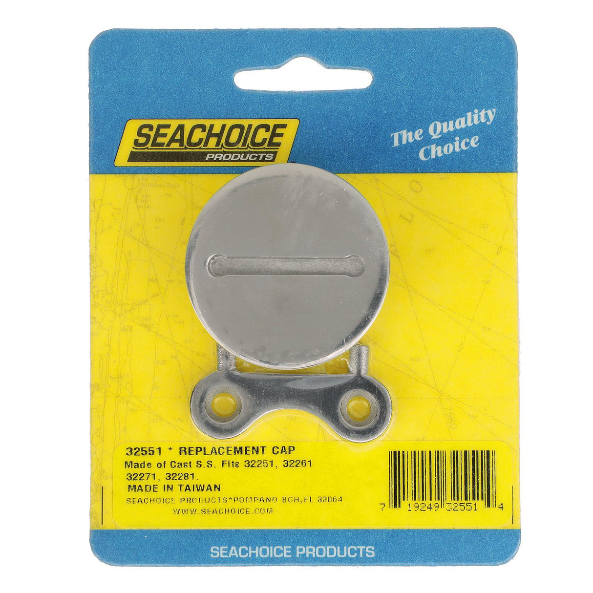 Seachoice Replacement Gas Fill Cap, Cast Stainless Steel - SC50-32551