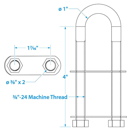 Seachoice Stainless Steel 3/8 In. Bow Eye - 33601 - official Seachoice product image 6