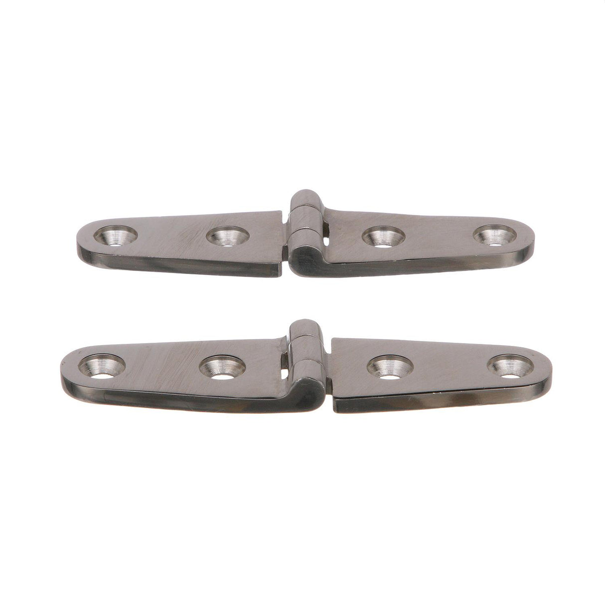 Seachoice Marine-Grade Strap Hinges, Polished 316 Stainless Steel, 4 in. X 1 in., Pack of 2 - SC50-33801