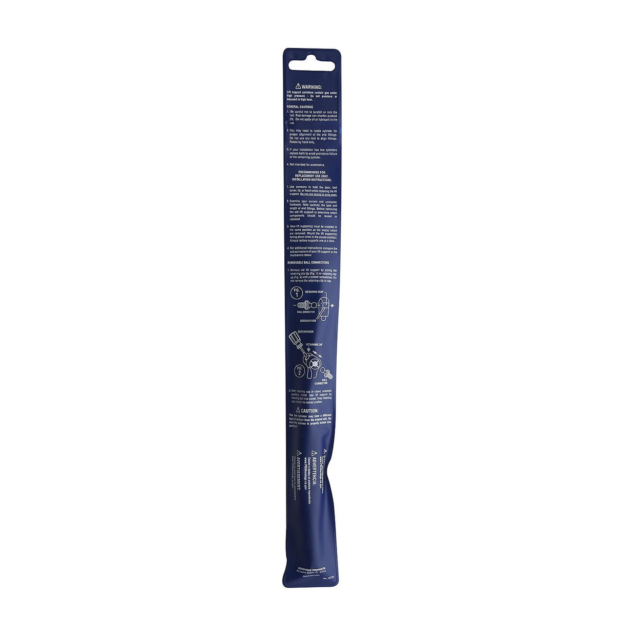 Seachoice Black Gas Spring, 5.25 In. Compressed-7.5 In. Extended, 30 Pounds of Force - 35123 - official Seachoice product image 5
