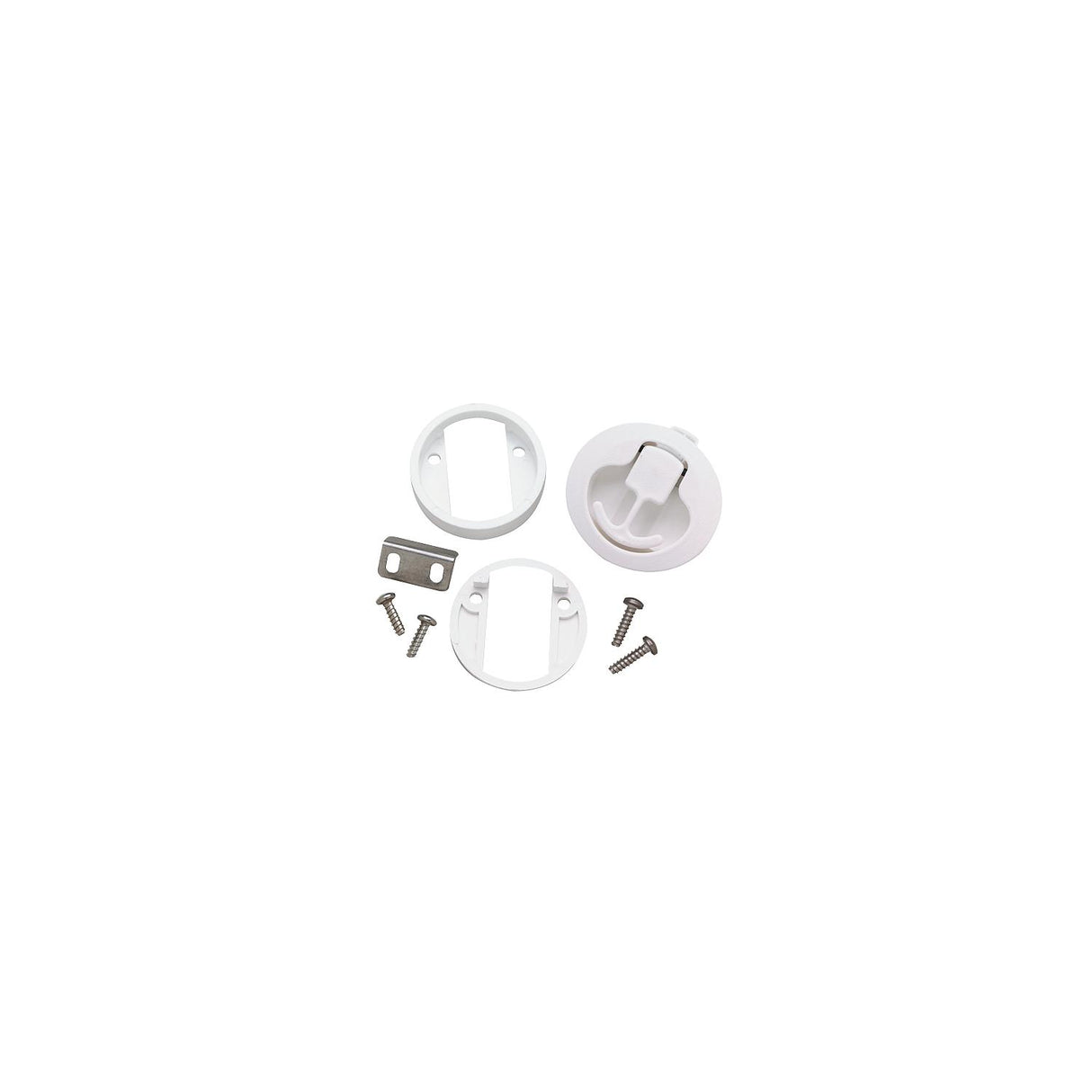Seachoice 35521 Flush Mount Slam Latch, Rust-Free White Plastic, 2 in. Diameter - SC50-35521 - official Seachoice product image 9