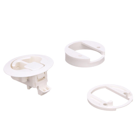 Seachoice 35521 Flush Mount Slam Latch, Rust-Free White Plastic, 2 in. Diameter - SC50-35521 - official Seachoice product image 4