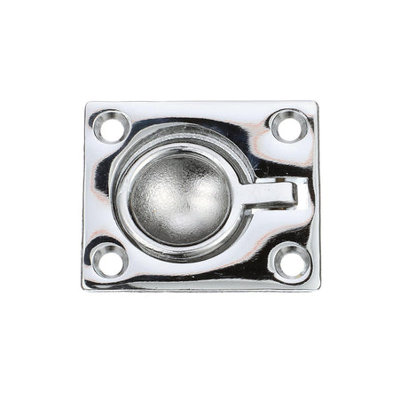 Seachoice Chrome-Plated Cast Brass Square Flush Hatch Ring Pull, 1-1/2 In. X 1-3/4 In. - 36661 - official Seachoice product image 3
