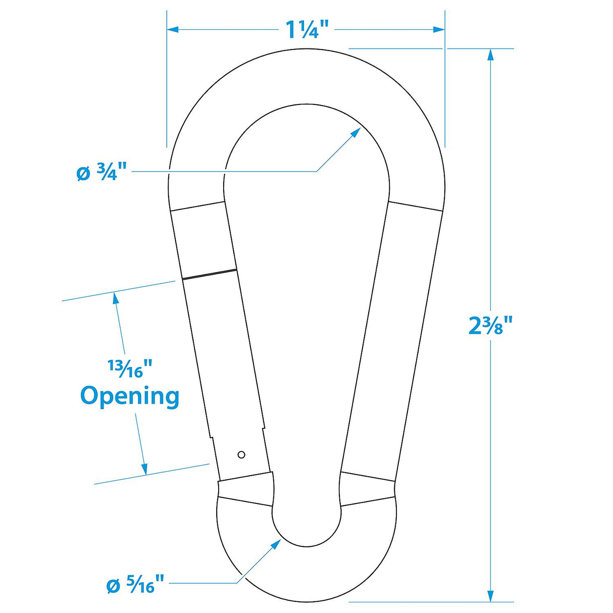 Seachoice Interlocking Spring Hook, 2.5 In. X 0.25 In., 240 Lb. Max Load - 36851 - official Seachoice product image 6