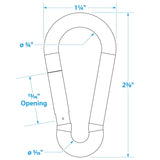 Seachoice Interlocking Spring Hook, 2.5 In. X 0.25 In., 240 Lb. Max Load - 36851 - official Seachoice product image 6