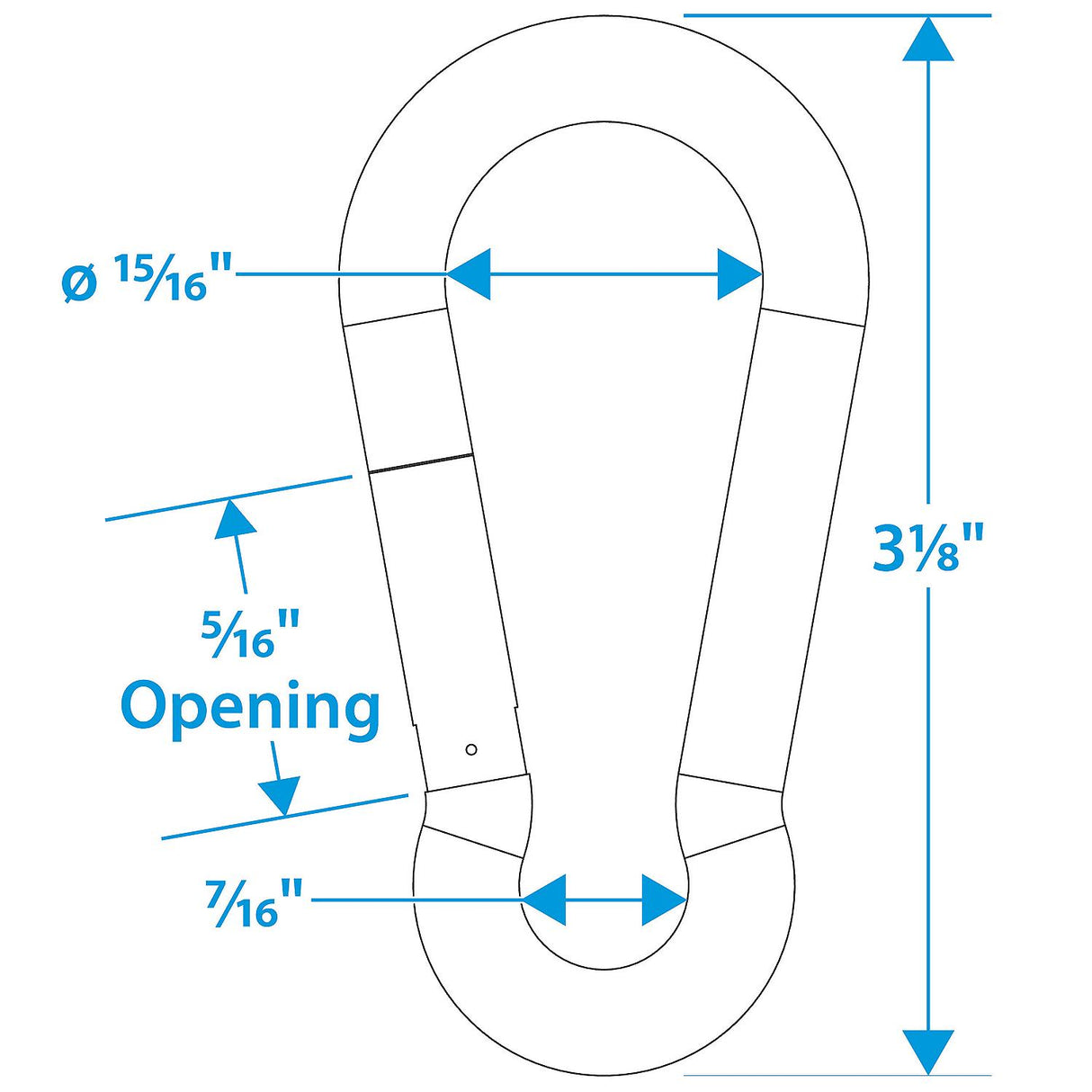 Seachoice Interlocking Spring Hook, 3.25 In. X 0.3125 In., 480 Lb. Max Load - 36861 - official Seachoice product image 10