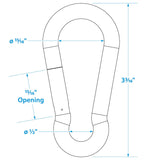 Seachoice Interlocking Spring Hook, 3.25 In. X 0.3125 In., 480 Lb. Max Load - 36861 - official Seachoice product image 6