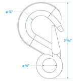 Seachoice Heavy Duty Steel Boat Trailer Winch Hook, 5/8 in. X 3-7/8 in. - 36981 - official Seachoice product image 5