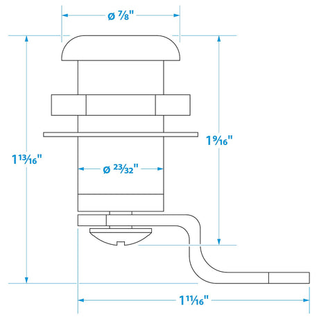 Seachoice Chrome-Plated Steel Cam Lock w/ 2 Matching Keys - 37241 - official Seachoice product image 5